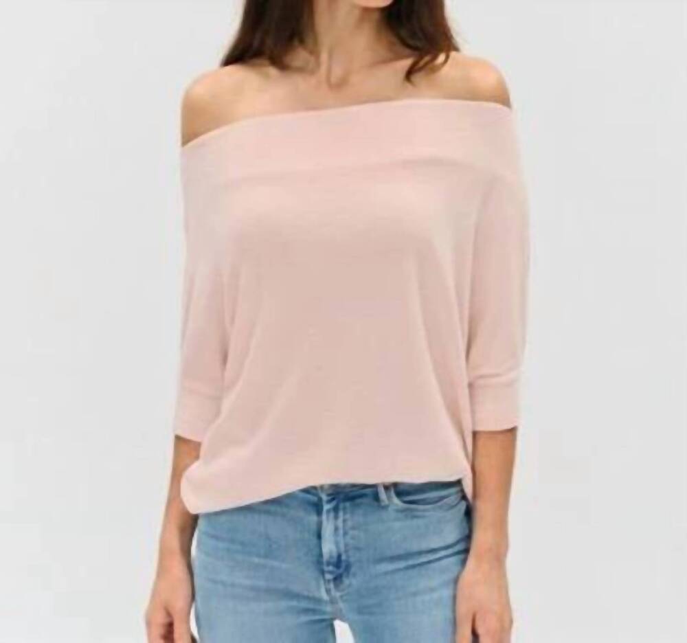 NEW SIX/FIFTY anywhere short sleeve top in blush